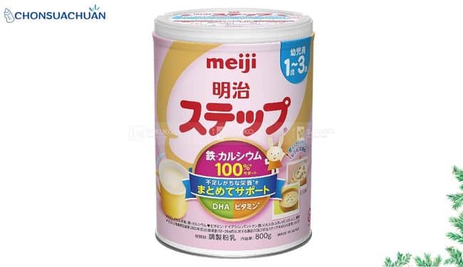 sữa bột bổ sung canxi cho bé Meiji