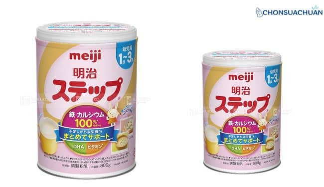 sữa cho trẻ chậm tăng cân Meiji