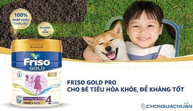 Sữa Friso Gold pro có hàm lượng canxi cao