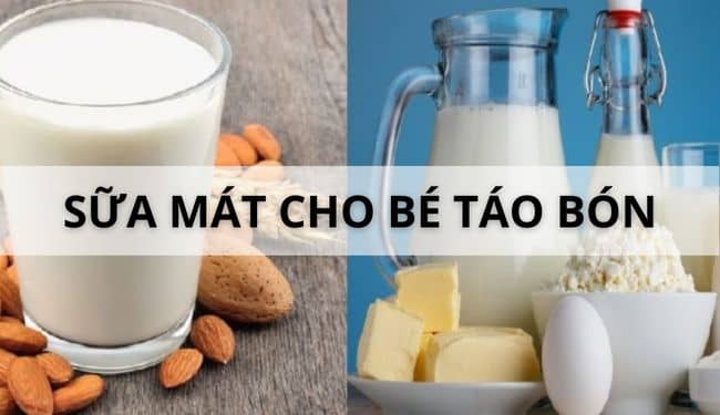 sữa mát cho bé táo bón