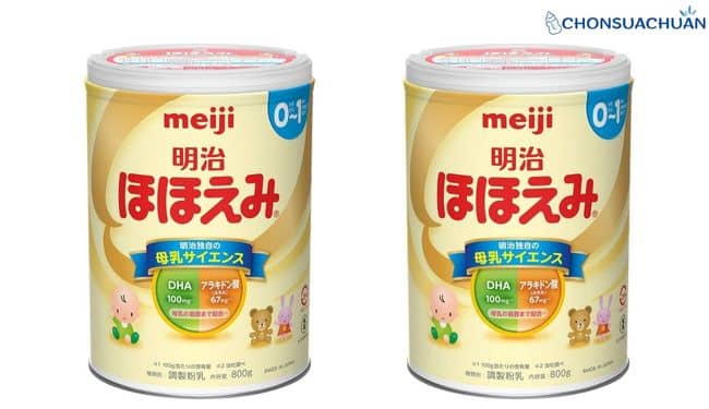 sữa tăng cân cho bé 4 tháng Meiji Nhật Bản