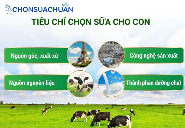 Mẹ lựa chọn sữa cho bé dưới 1 tuổi trên những tiêu chí nào?